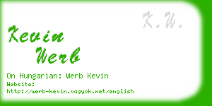 kevin werb business card